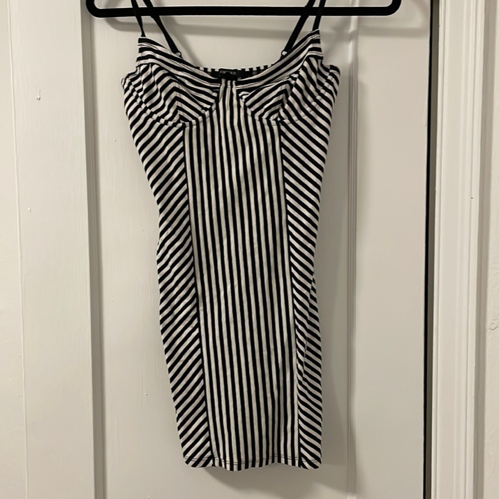 Striped Bodycon with Underwire Bust